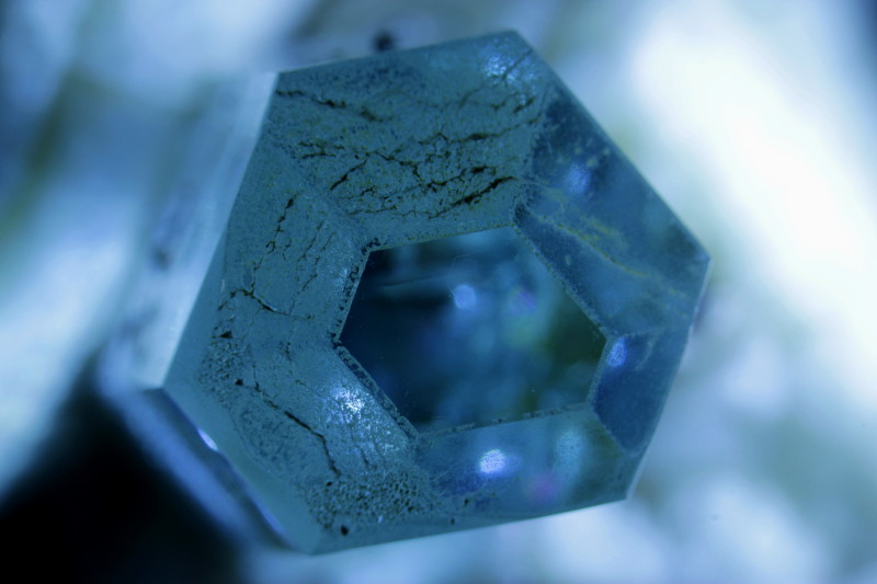 Aigue-marine cristal sur albite #40634
